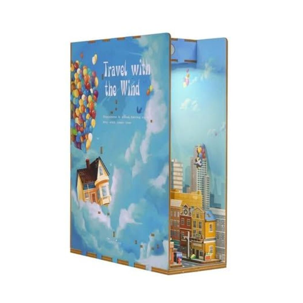 Hands Craft DIY Bookend Puzzle Travel with The Wind: Miniature House Kit - Picture 4 of 8
